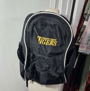 Black Sports Vision Backpack Tigers